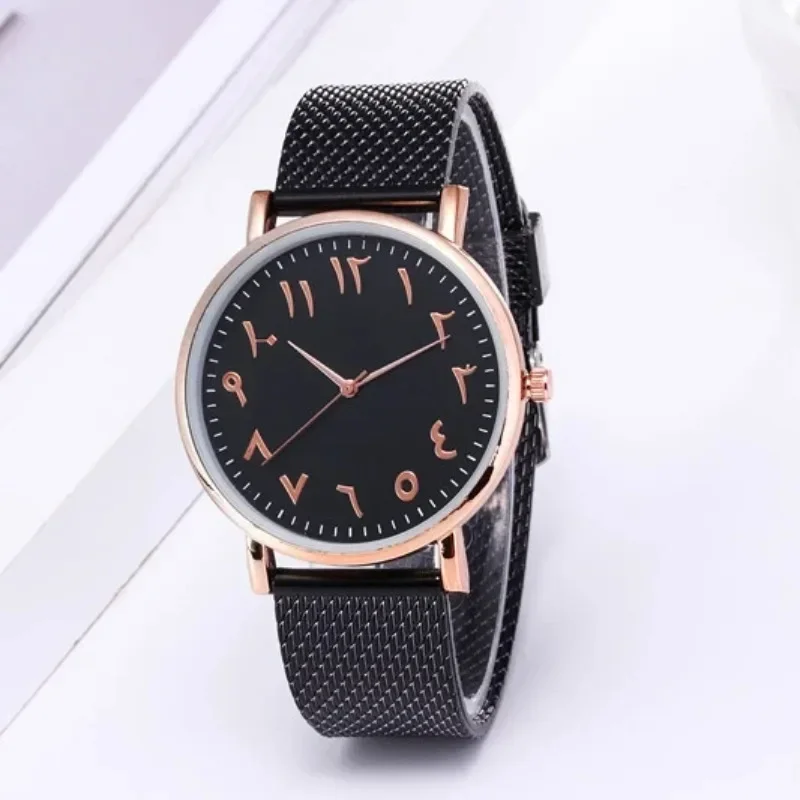 Ladies Watches Fashion Design Arabic Numbers Watch Women Watches Silver Mesh Band Quartz Wristwatches Cheap Price Reloj Mujer