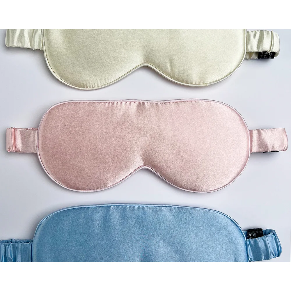 Schlafmaske aus 100 % Maulbeerseide für Männer und Frauen, Augenabdeckung, große Augenbinde für Total Blackout, Größe 20 x 8,5 cm – Detail 20