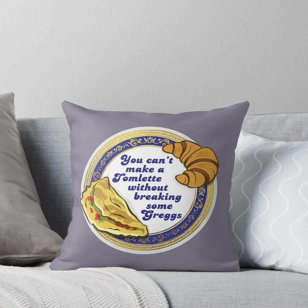 

You can't make a Tomlette without breaking some Greggs (SUCCESSION) Throw Pillow Sitting Cushion pillows decor home Pillow