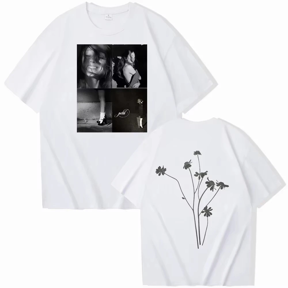 2026 Singer Ariana Grande Petal T-shirt Unisex Harajuku Short Sleeve O-neck Casual Shirt Y2k Top Short Sleeve Casual Clothing