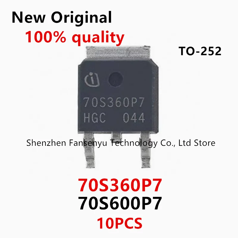 

10Pcs New 70S360P7 IPD70R360P7S 70S600P7 IPD70R600P7S TO-252 700V 34A IC Chip Stock Wholesale