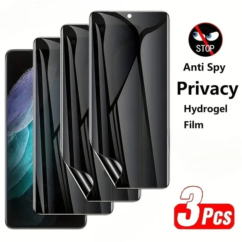 

3Pcs Anti-Spy Hydrogel Film for Samsung Galaxy S25 S23 S24 Ultra S20 S21 S22 Plus Note 10 20 Ultra Full Cover Screen Protector