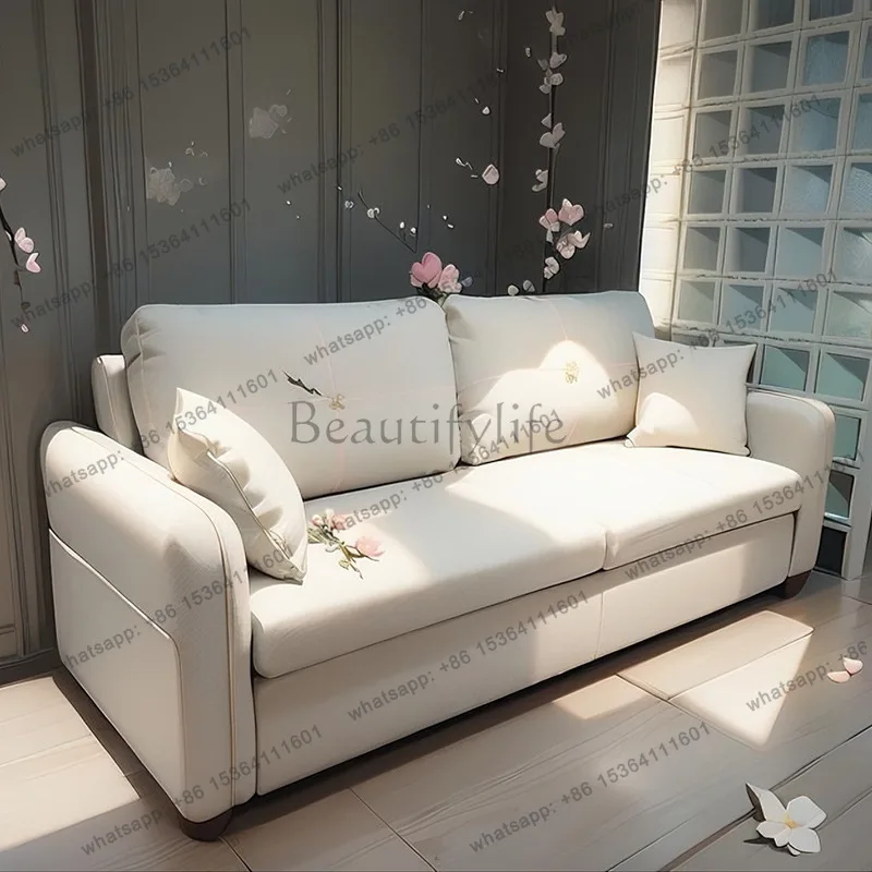 Light luxury foldable sofa bed Small apartment living room Double dual-purpose multi-functional folding bed