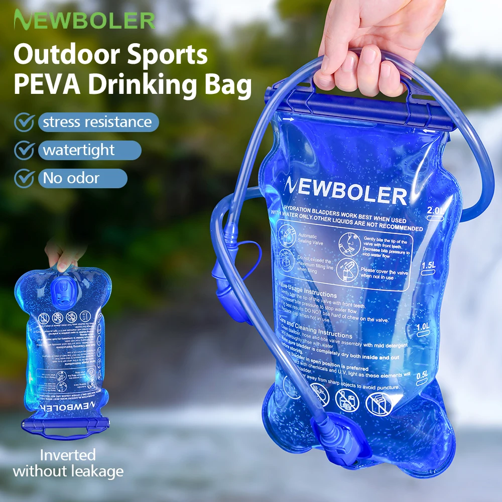 NEWBOLER Wasserblase, Wasserreservoir, Trinkrucksack, Aufbewahrungstasche, BPA-frei, 1,5 l, 2 l, 3 l, Lauf-Trinkweste, Rucksack – Detail 2