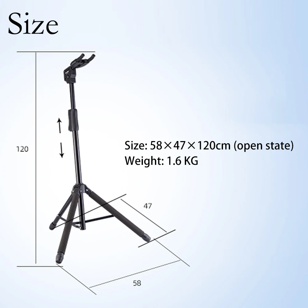 JOYO GGS-06 Guitar Stand Universal Folding Holder Aluminum Alloy Tripod Music Stands Height Adjustable Guitar Parts Accessories