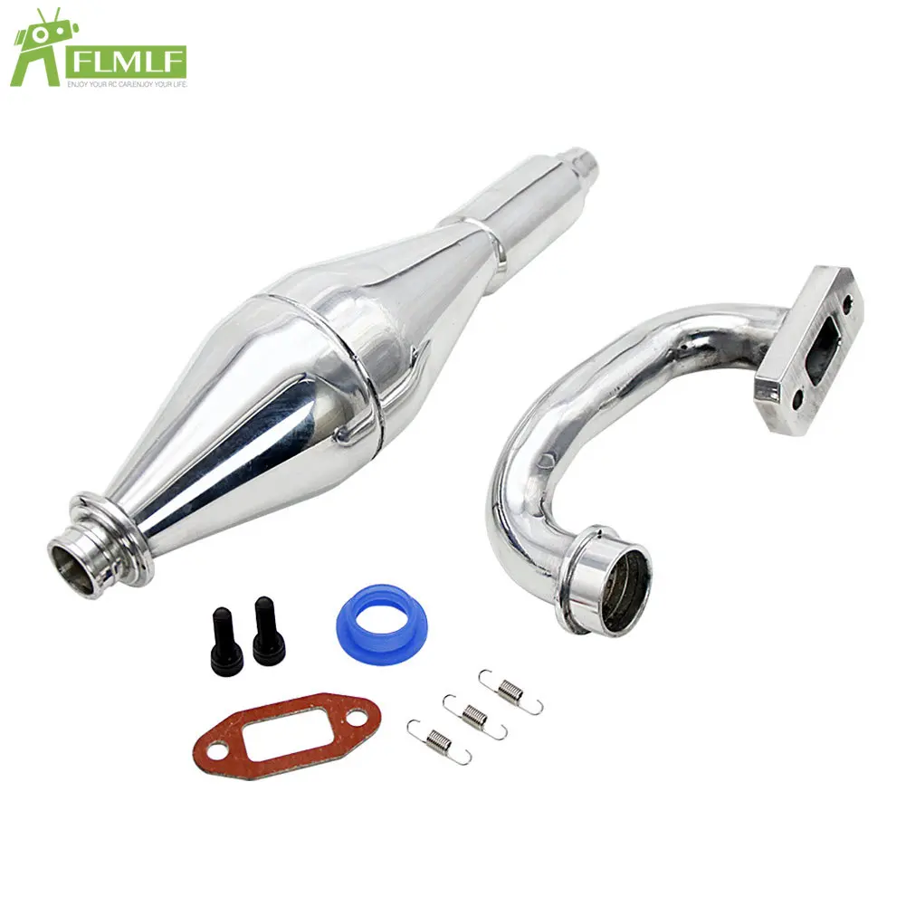 

Aluminum Exhaust Pipe Fittings Kit Fit for 1/5 HPI FS Racing FG Monster Hummer Truck ROFUN ROVAN Big Monster Rc Car Toys Parts