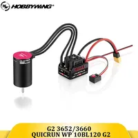 HobbyWing QuicRun WP 10BL120 G2 120A ESC 3652 3660 G2 Motor Brushless Combo for 1/10 RC Model Car Buggy Racing Accessories