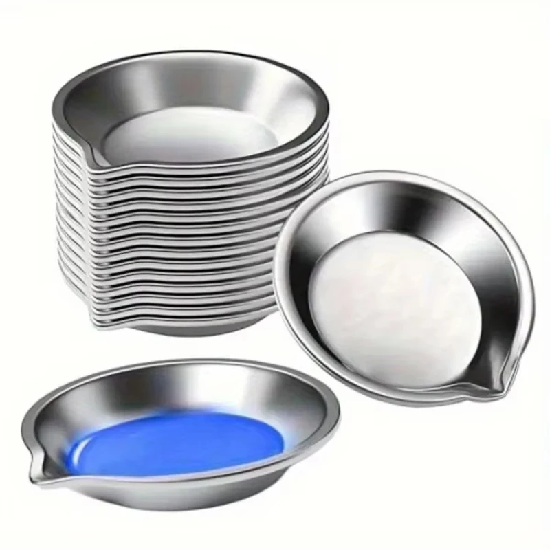 DIY Painting Tools Color Bowls Oil Paint Trays Durable Paint Palette Set For DIY Painting Tools Metal Art Supplies Mixing Cups