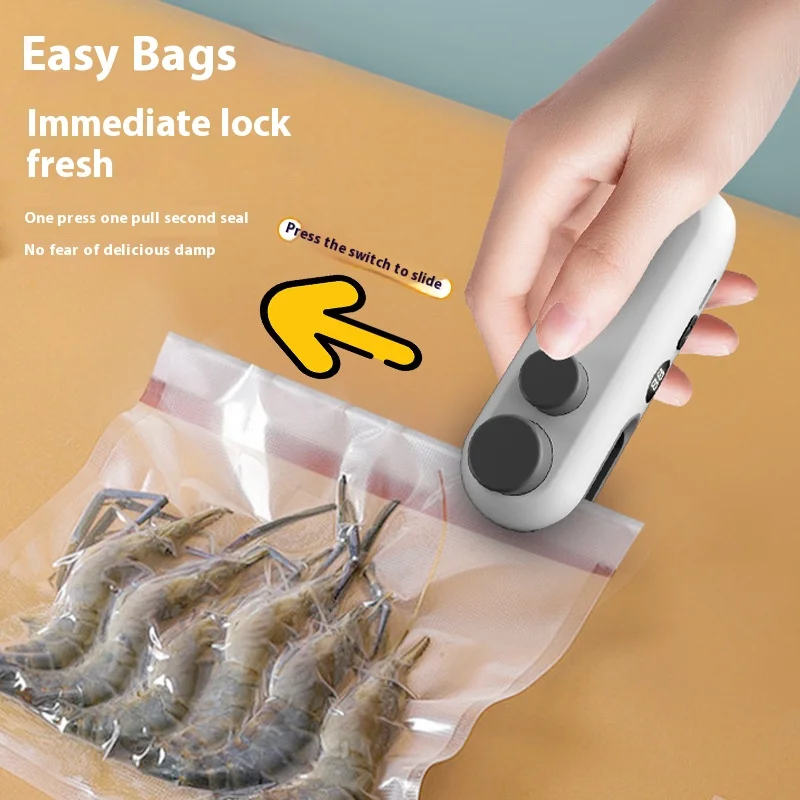 

C5 Digital Display Sealing Machine Mini Snack Sealing Machine Food Preservation Vacuum Machine Magnetic Hand Pressure Home Bag