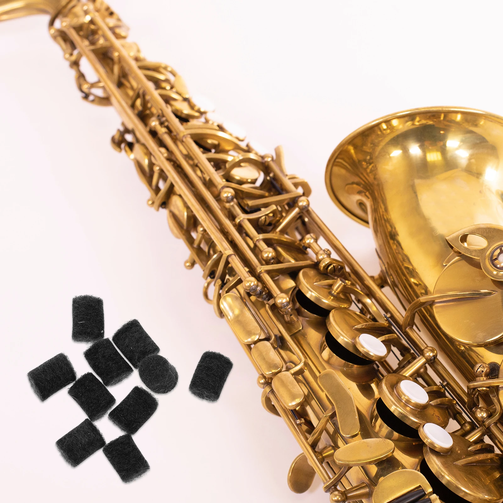 

10pcs Sax Felt Pillar Protectors Durable Lightweight For Alto Tenor Treble Saxophone Key Positioning Tool Repair Part