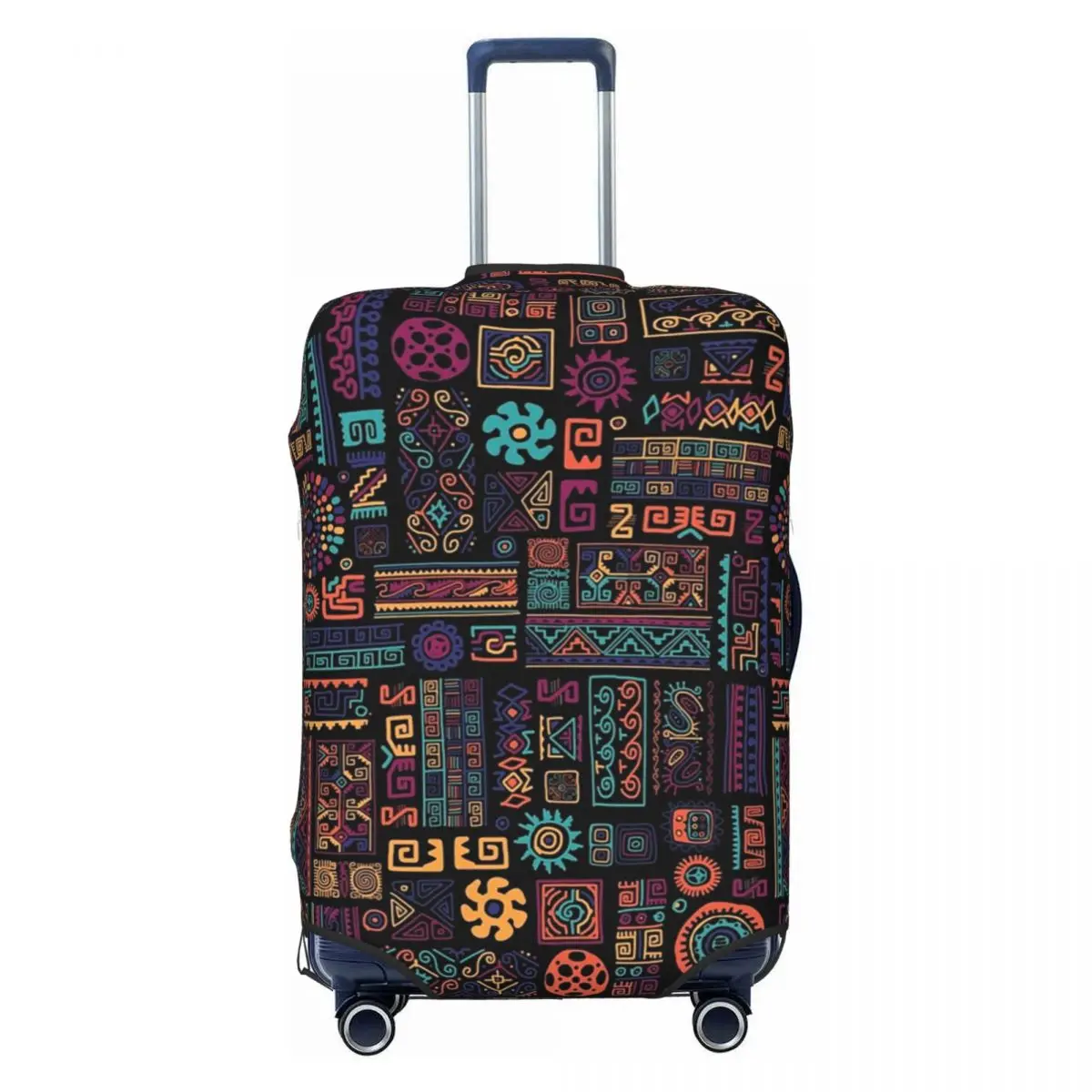 

Чехол для чемодана с африканским этническим рисунком в этническом стиле, моющийся чехол для багажа с принтом Африки Анкары, защита для 18-32 дюймов