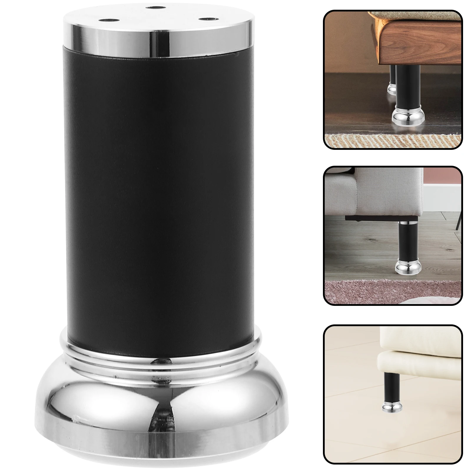 

Adjustable Cabinet Feet 10CM Black Aluminum Furniture Legs Replacement Sofa Bed Frame Support Leg Extenders Sturdy Durable