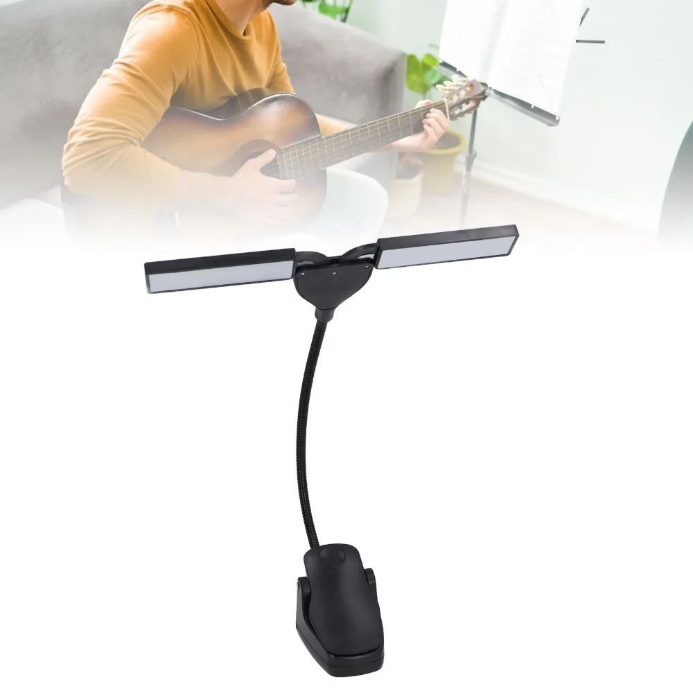 Rechargeable Battery​ Music Stand Light​ ​3 Brightness Levels​ ​28 LEDs ​Piano Light ​Flexible Metal Hose​ ​USB Charging​
