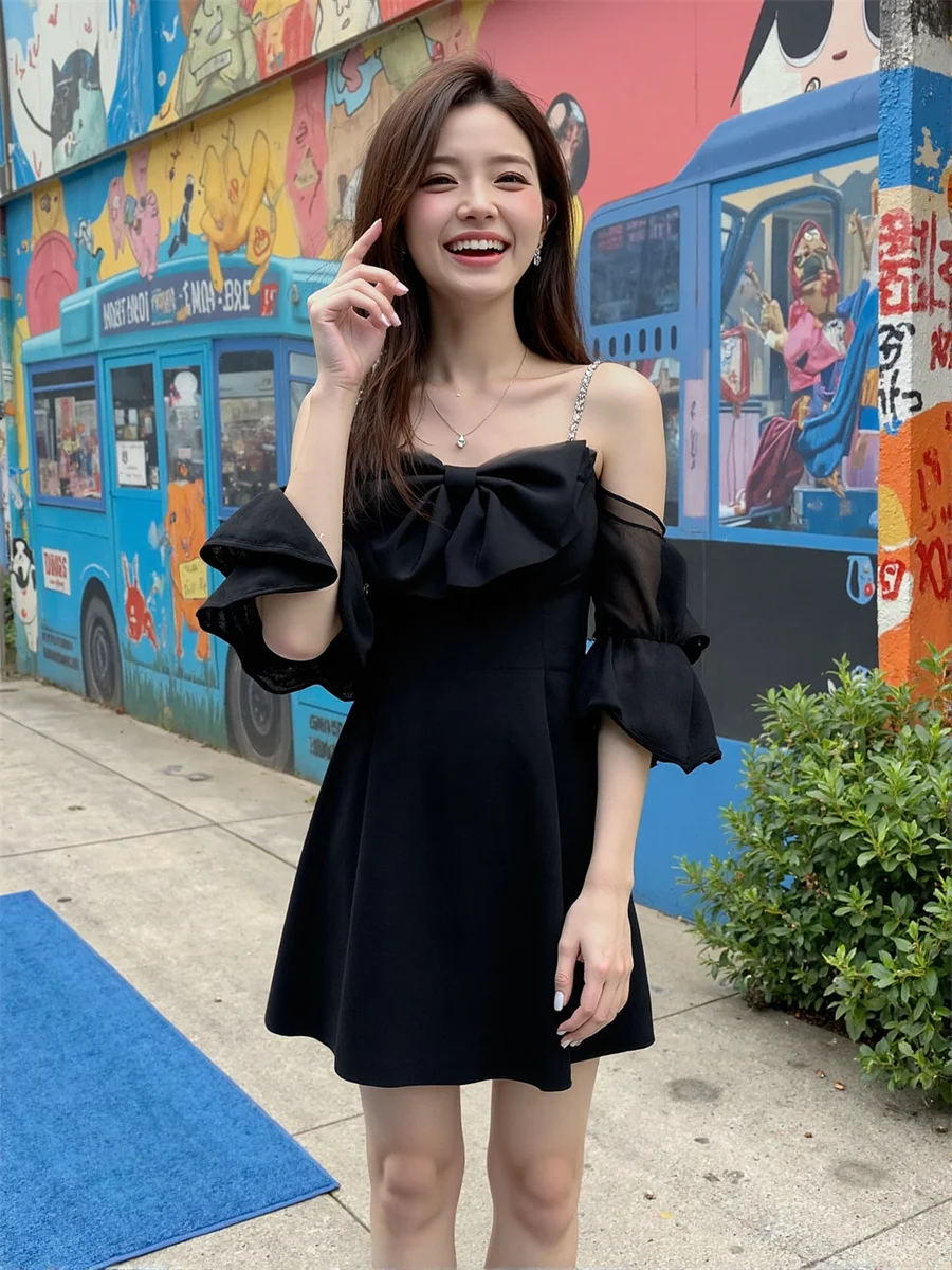 Damesjurk Verjaardag Vrouw Spaghettibandjes Slank Zomer Geplooid Ruches Ruches Shirring Smockwerk Gelaagd Gestapelde Laag