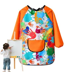 Tablier d'art imperméable à manches longues pour enfants, fouet artistique pour enfants, blouse d'art pour la cuisine, la peinture artisanale