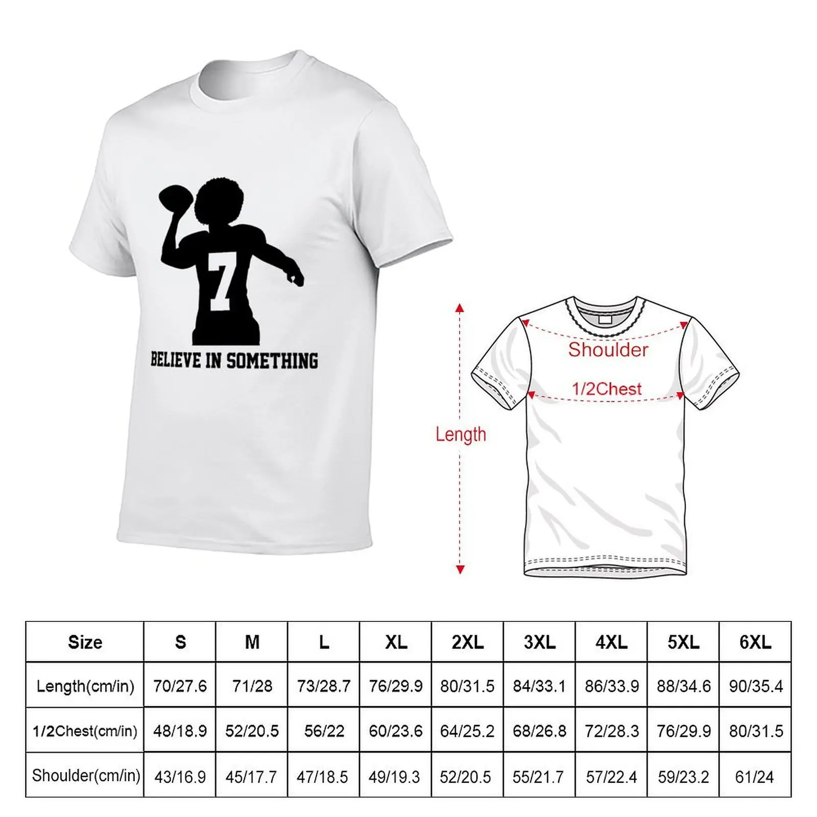 Believe In Something Football 7 Colin Kaepernick's Gifts T-Shirt hippie clothes animal prinfor boys heavyweight t shirts for men