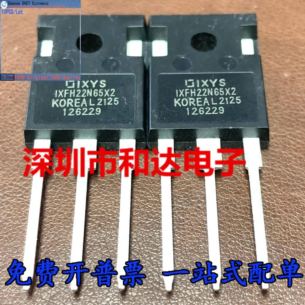 10PCS/Lot IXFH22N65X2  MOS TO-247 650V 22A Imported Original In Stock