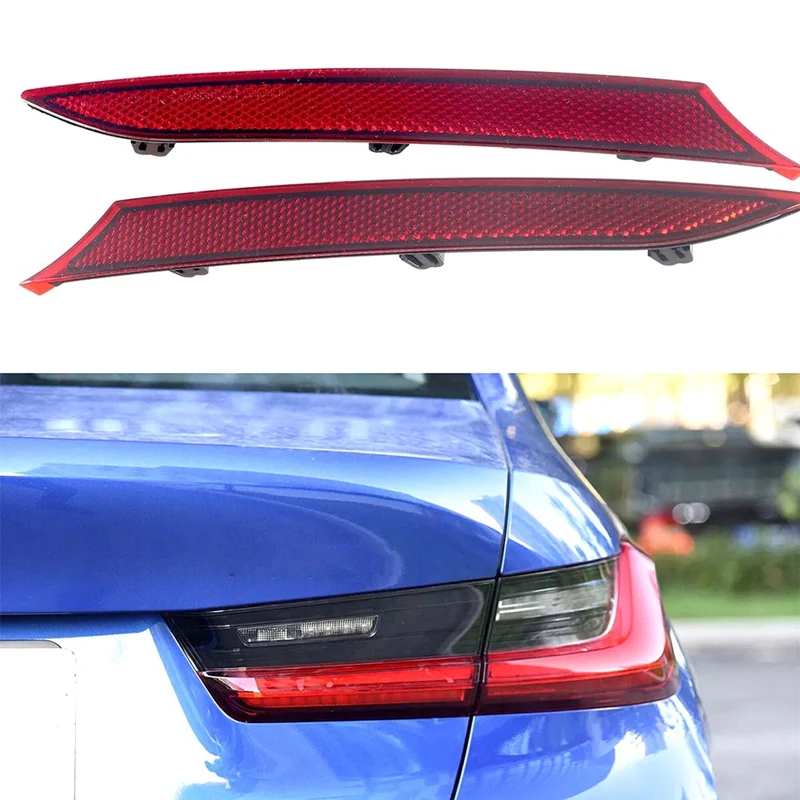 

For BMW 3 Series G20 G28 330 2019-2021 Rear Bumper Reflector Left & Right 63148074229 63148074230