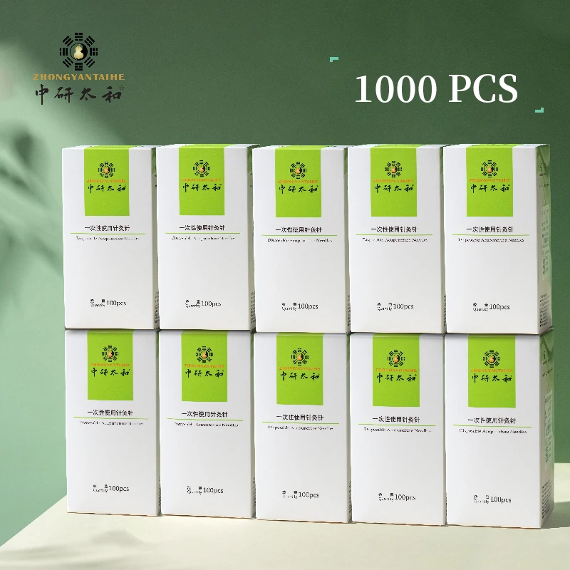 1000pieces Acupuncture Needle Chinese Professional Dry Needling Sharp Individual Guide Tube Beauty Massage Needle Therapy CE FDA