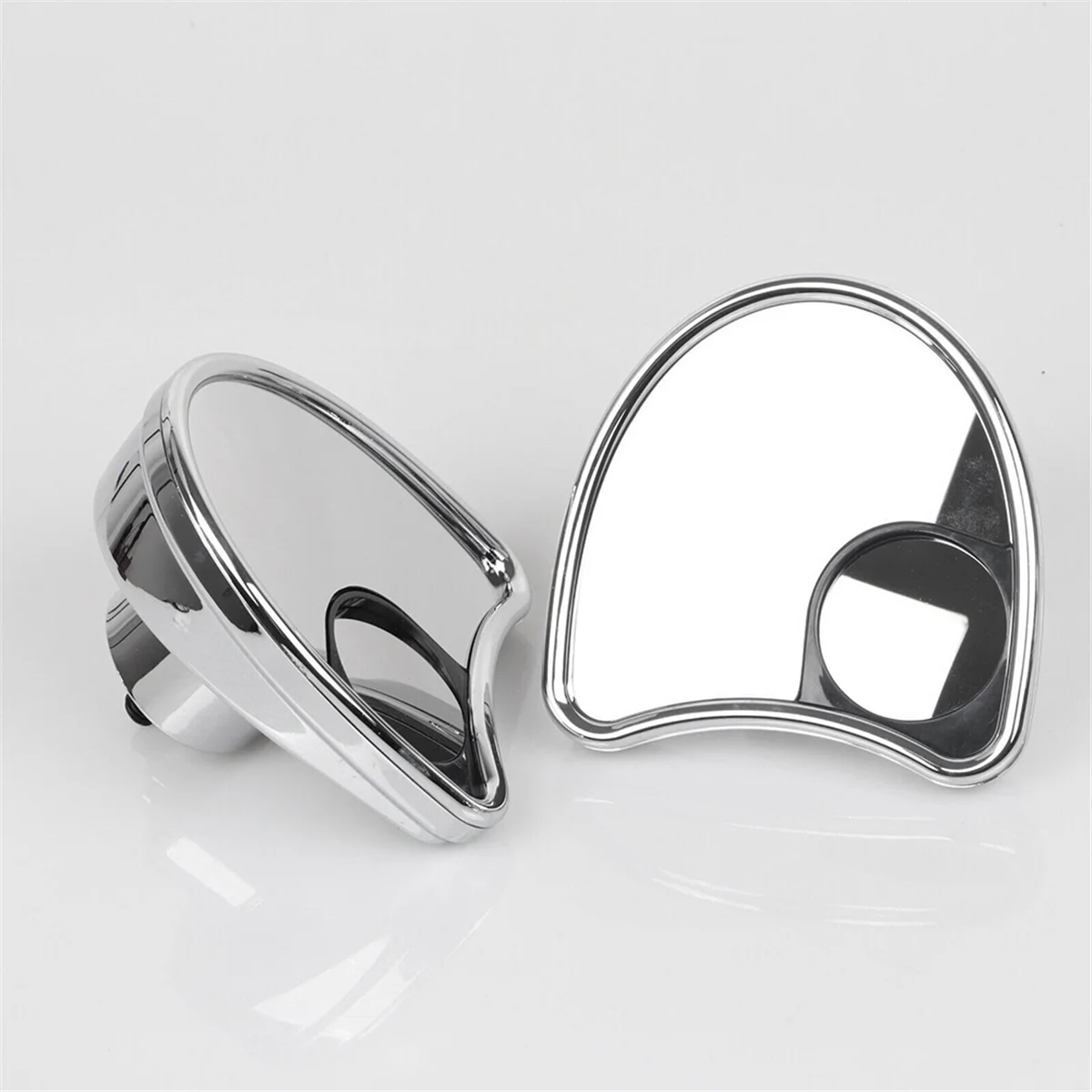 مرايا جانبية مثبتة على شكل جناح الخفّاش الداخلي من الكروم مع نقاط أعمى لدراجة Harley Touring