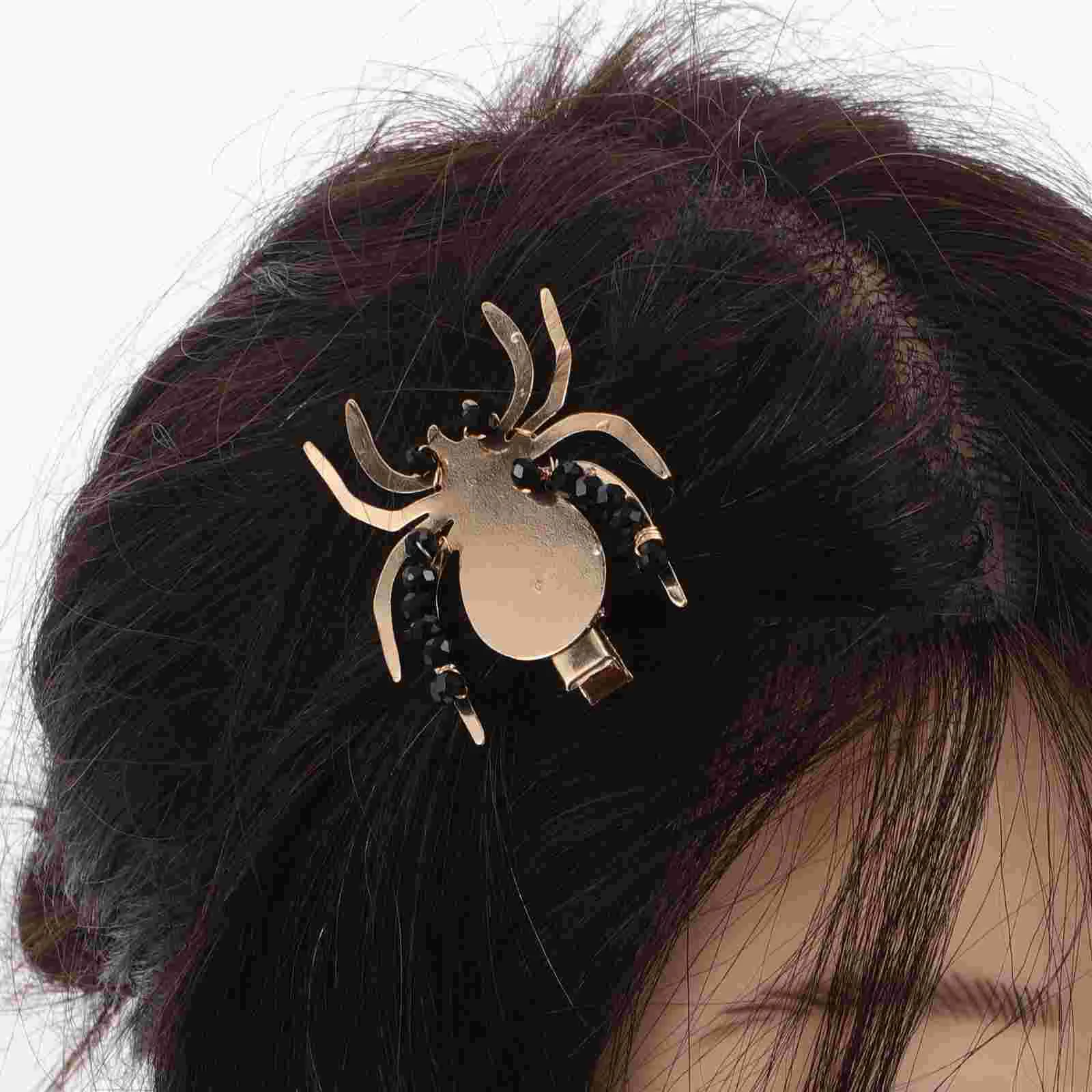 

Spider Hairpin Gold Clips Alloy Claw Carnival Party Barrette Halloween Decoration