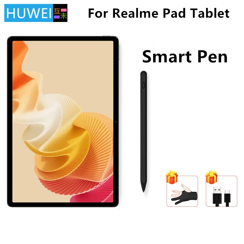 

Стилус HUWEI для планшета Realme Pad 2 11,5 дюйма, для планшета Realme Pad 10,4 дюйма, RMP2102, RMP2013 Mini, сенсорный карандаш для рисования на экране 8,7 дюйма