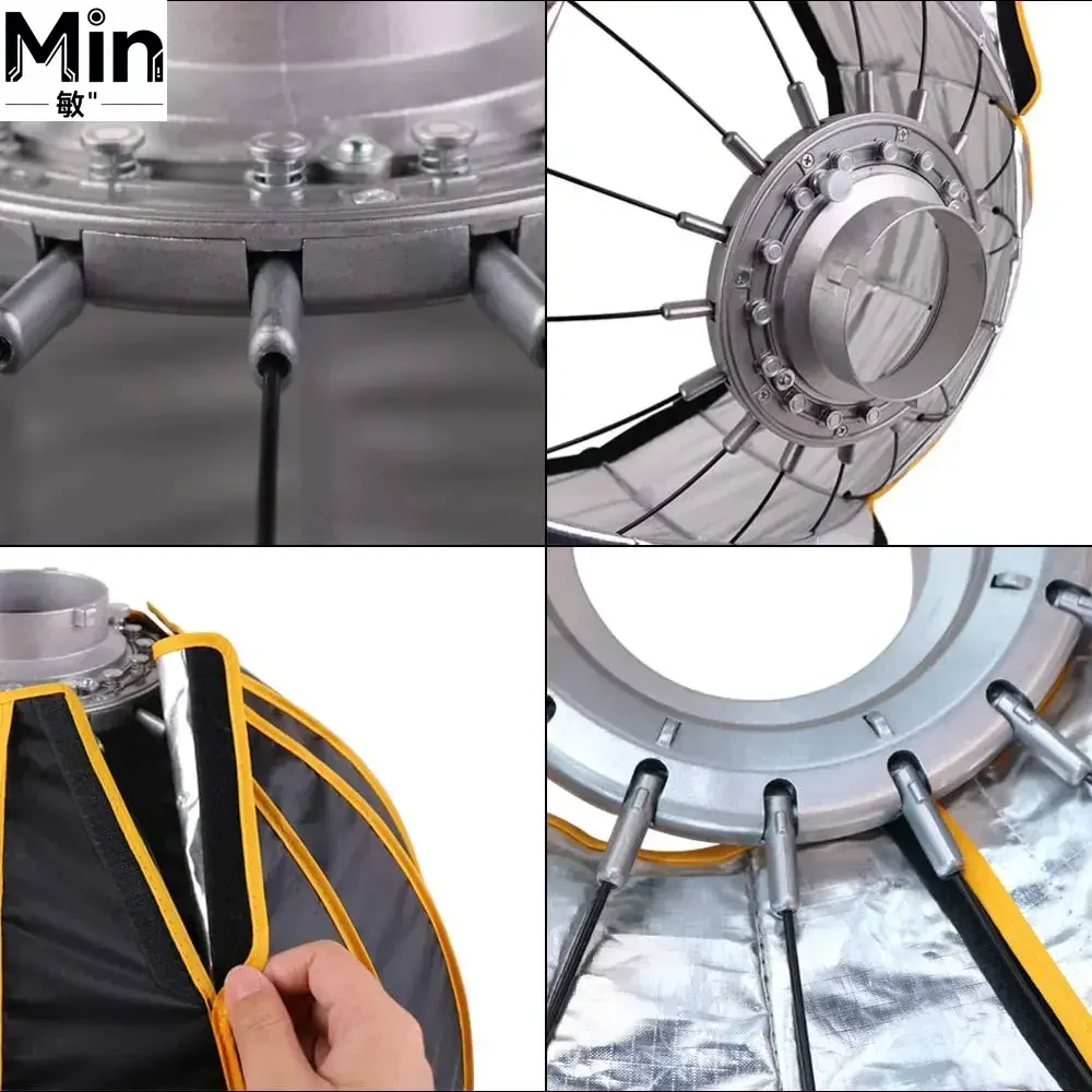 

35inch 90cm Quick Set-up Folding Deep Parabolic Umbrella Softbox with Carry Bag for LED Photography Studio Video Lighting