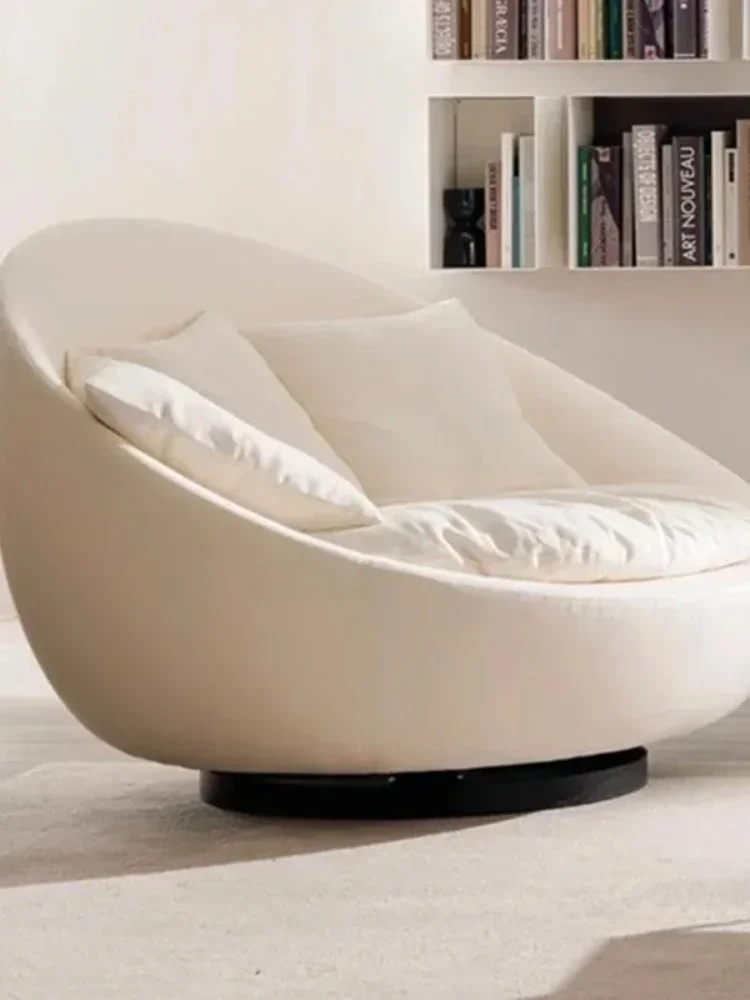 sofá perezoso giratorio para exteriores, silla nórdica salón lujo, sofá dormitorio, muebles sala  estar cómodo