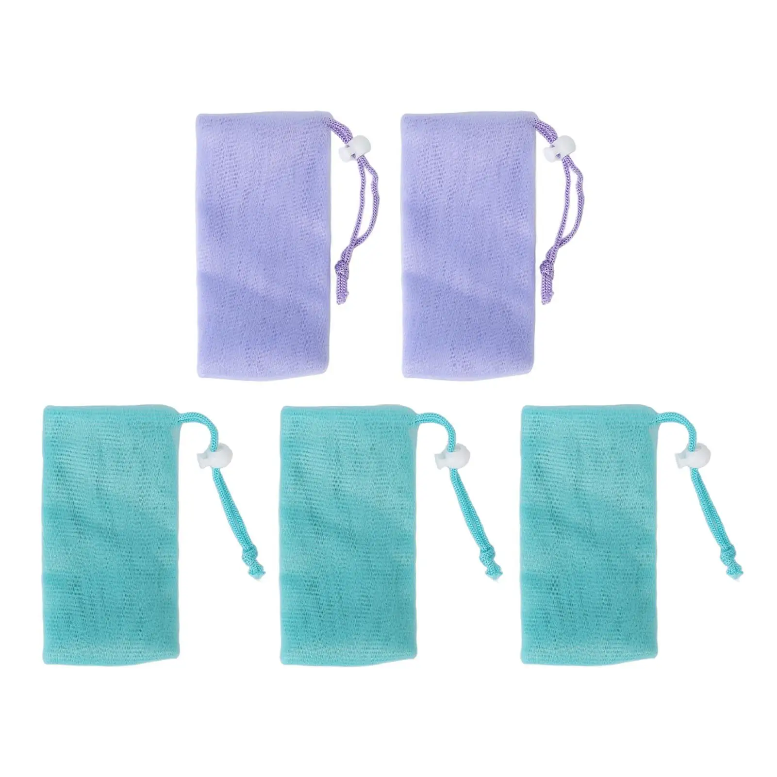 Quick-Dry Mesh Soap Pouch with Drawstring - Soft Foaming Net for body & Facial Cleaning