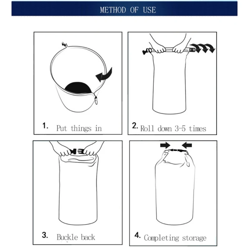 5 قطعة 1.5/2.5/3/3.5/5/8L كيس السباحة مقاوم للماء حقيبة جافة حزمة تجمع التجديف نهر الرحلات العائمة الإبحار التجديف القوارب #6