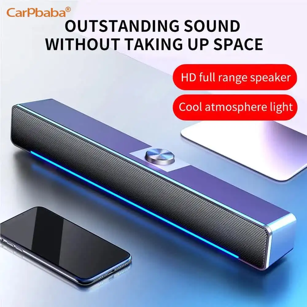 Carpbaba V196 Soundbar Wireless Bluetooth-compatible Replacement Computer Television Cellphone Speaker Sound Box Loudspeaker