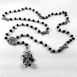 Baphomet Rosary/Mystery Rosary/Baphomet Rosary/Baphomet Rosary Necklace/Satan Goat Mendes Gift Altar Necklace