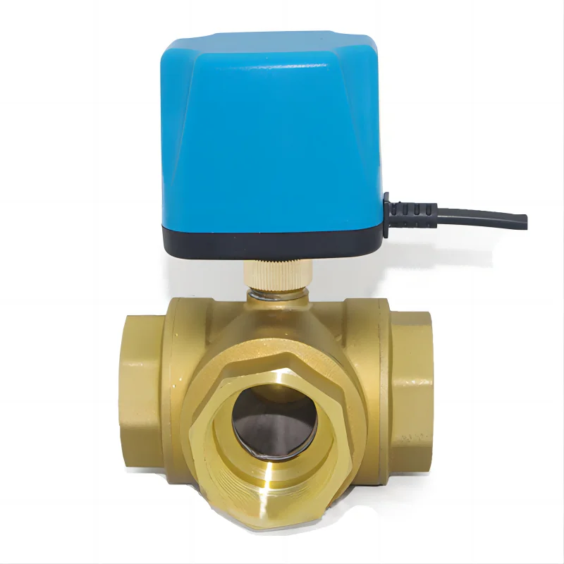 1-1/2'' Normally Closed Three Way Motorized Ball Valve Two Wire Electric Ball Valve