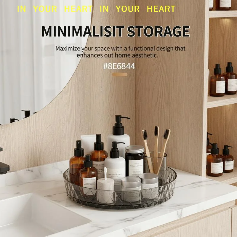 【X】Multi Layer 360 Degree Rotating Rack Kitchen Turntable Storage Organizer For Countertop Spices Jars Condiments