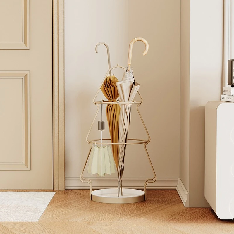 

Cream style wrought iron umbrella storage rack, household hanging umbrella rack, umbrella drain rack, office umbrella rack