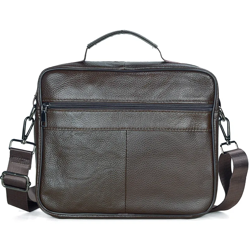 Bolso de mano grande de cuero genuino para hombre, bolso de hombro de cuero genuino para hombre, bolso de mensajero de viaje de moda, bolso de mano