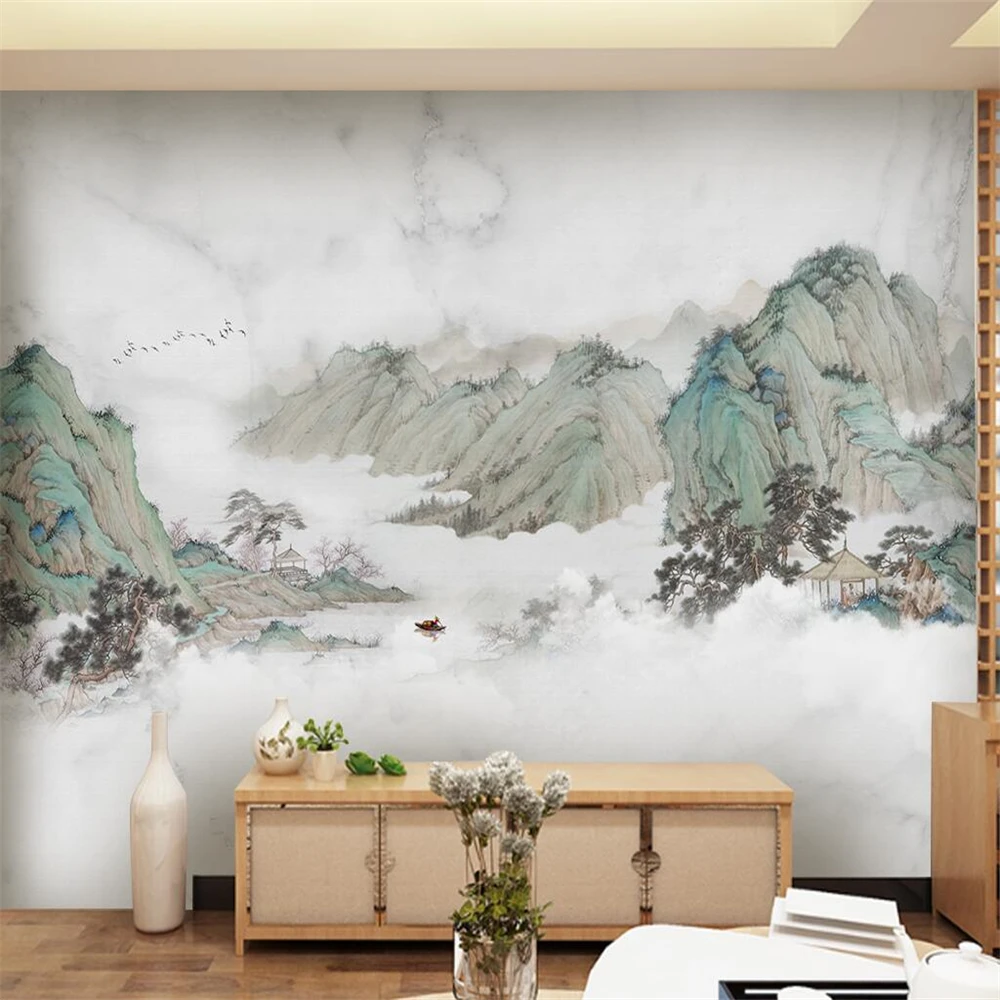 Custom Modern ink marble Murals Wallpaper 3D Wall Painting Living Room TV Sofa Bedroom Backdrop Papel De Parede wall stickers