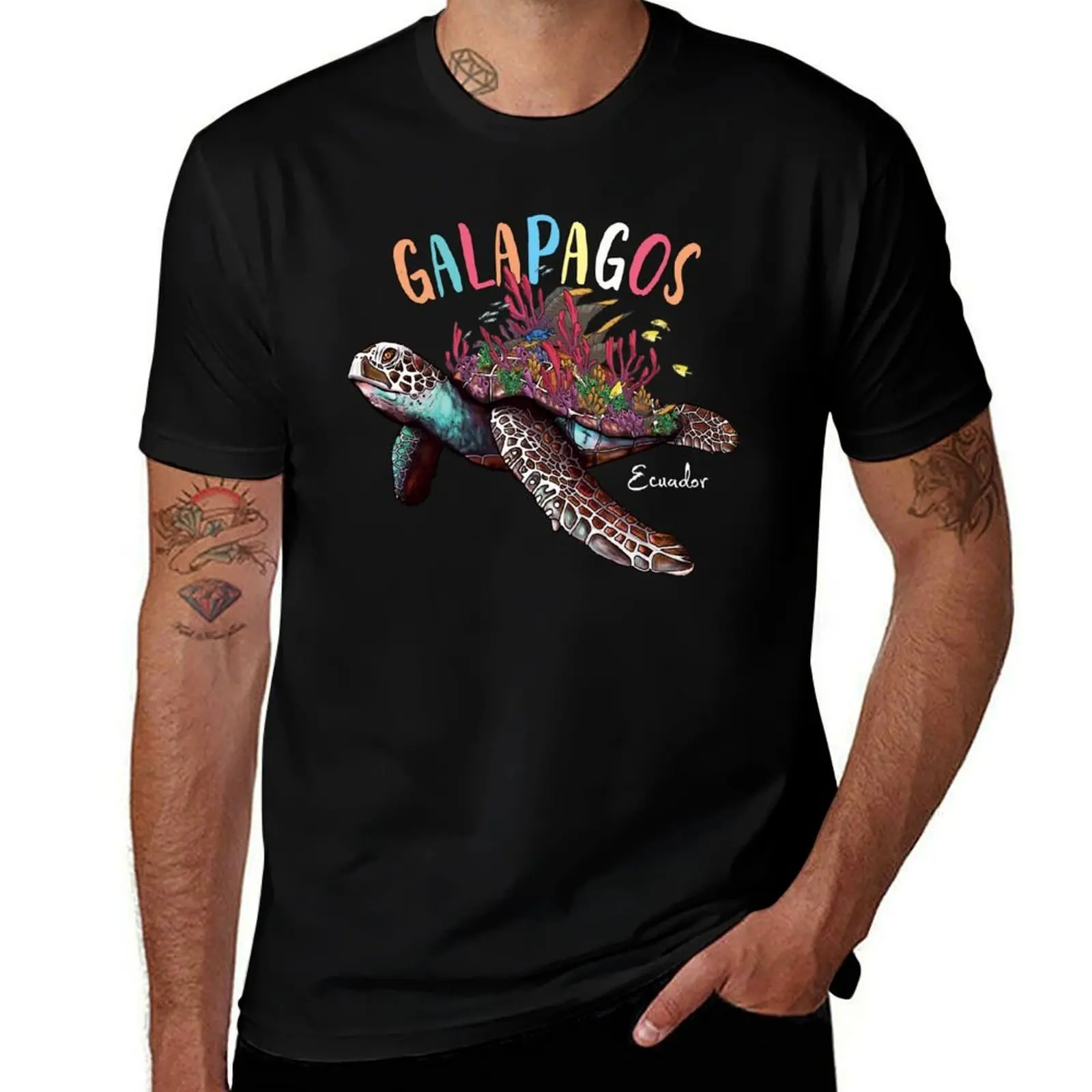 

Coral Reef Islas Galapagos Islands Ecuador T-Shirt Basic Tee Shirt for Everyday Outfit