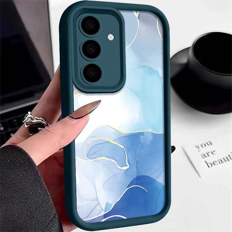 Marble Pattern Silicone Phone Case For Samsung Galaxy S23 S24 S22 Ultra Plus A55 A54 A53 5G S23 S21 FE Shockproof Soft TPU Cover