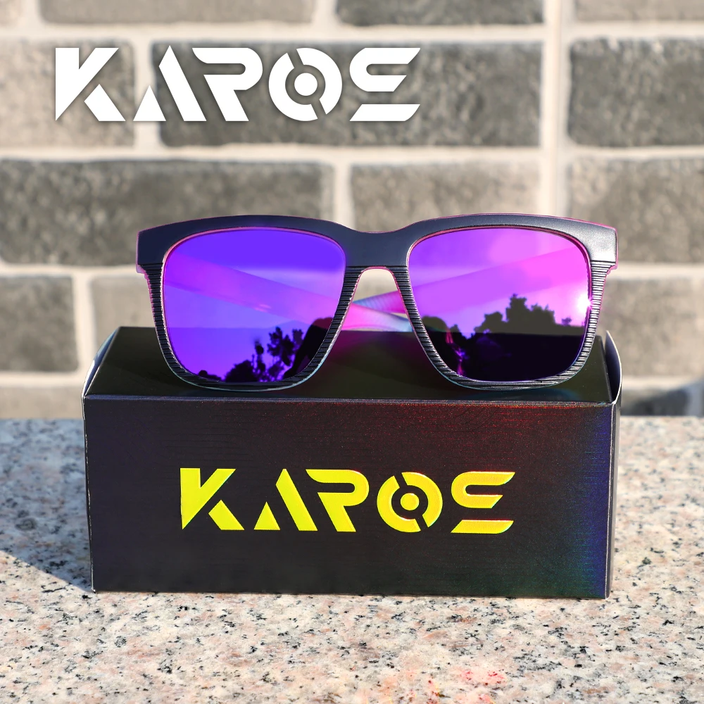 

KAROS Brand New UV400 Glasses Men Women Fishing Glasses Sun Goggles Camping Hiking Driving Eyewear Sport Sunglasses With Box