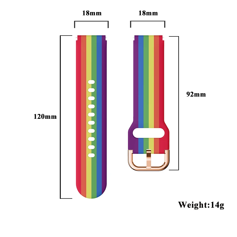 Color Printing Silicone Strap for Huawei GT4 41mm Women Watch Band 18mm Silicone Bands Romantic Classic girls Original band