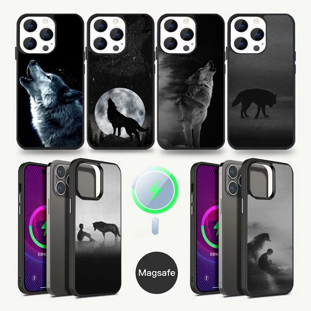 

The Wolf Luxury Phone Case For iPhone 16,15,14,13,12,11,Pro,Max,Plus,Mini,Magsafe,Magnetic Wireless Charging Case