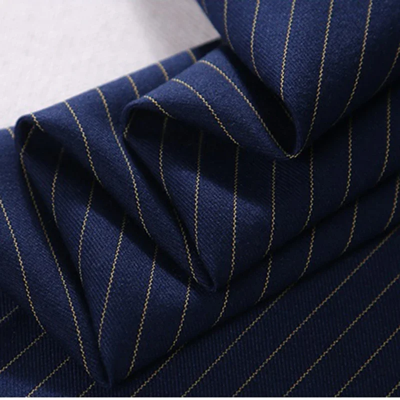 TR Spandex Stripe Fabric For Sewing Suits Men Pants Yarn Dyed Fabrics For Cloth DIY Patchwork Materials Tissu 100X145cm