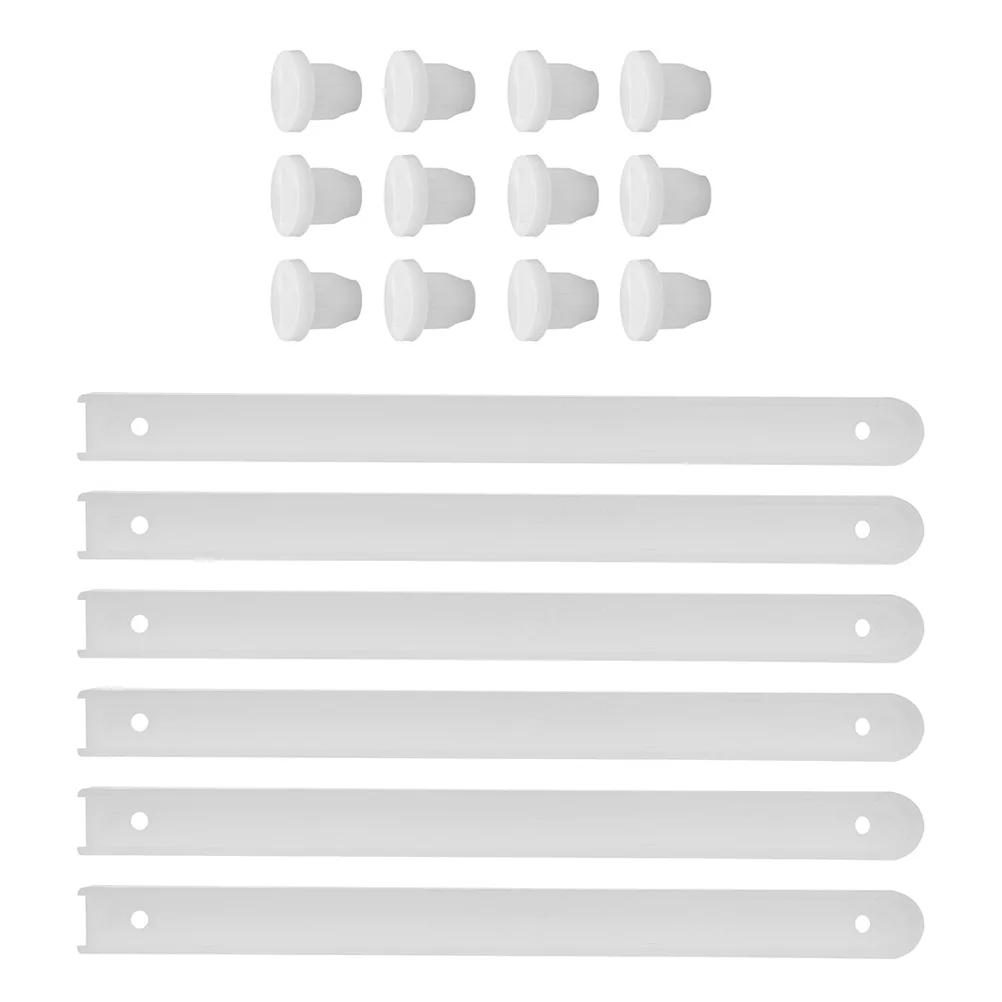 3 Sets Drawer Plastic Slides Replacement Parts Glides and Furniture Dresser White Side Track Guides Hardwares