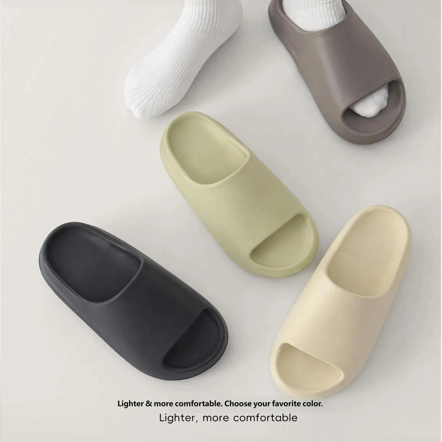 Unisex Multi-point Support Slide Sandals Ergonomic Arch Support Slippers Lightweight EVA Non-slip Long Time Wear Comfort Slides