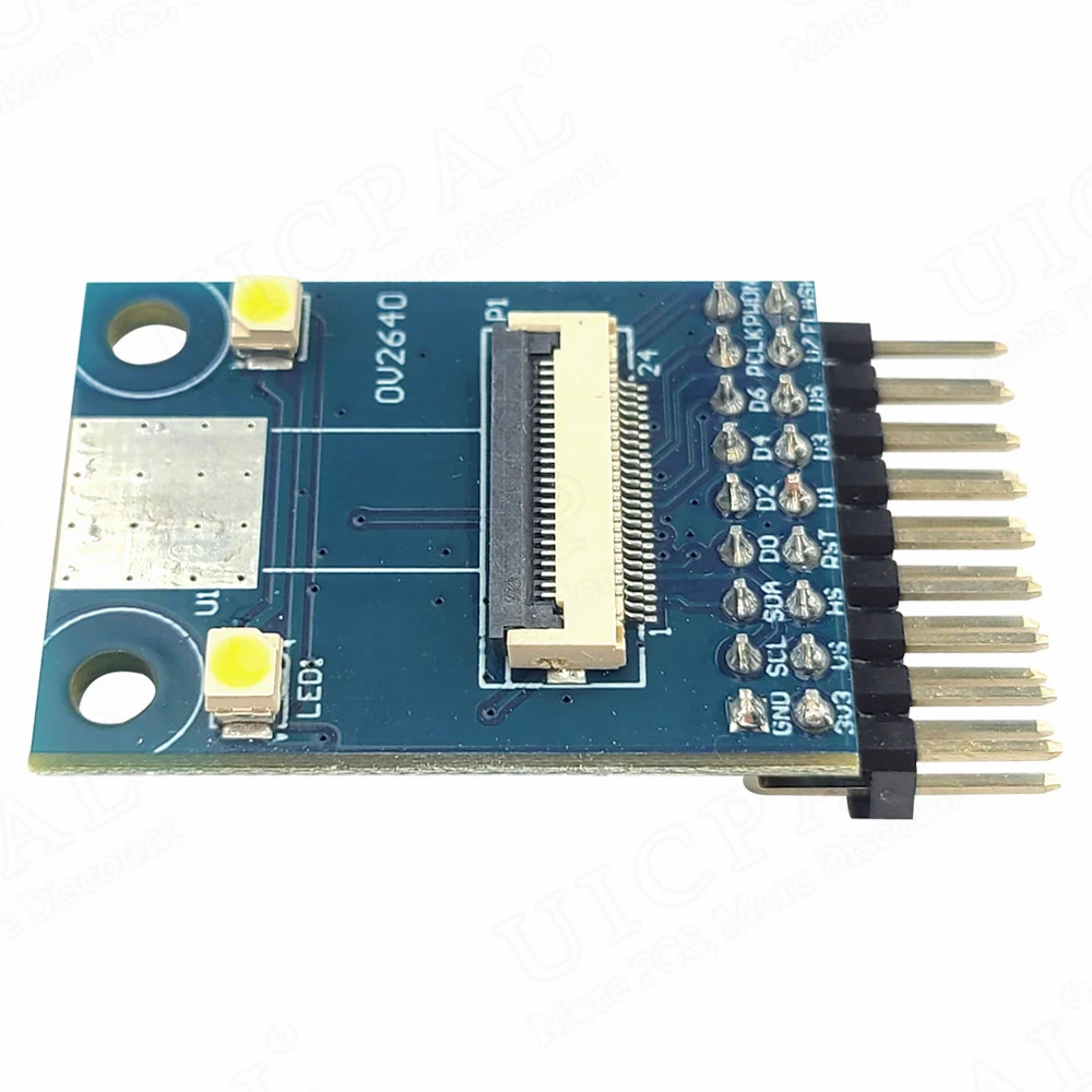 Picture 4: OV2640 Camera Module Adapter Board Module with Double Flash Light Control Development 8-Bit SCCB IIC Port 18PIN RGB YUV JPEG
