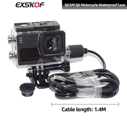 For SJCAM SJ6 Motorcycle Waterproof Case with USB Cable Waterproof Case Protective Case For SJCAM SJ6 Legend Action Camera