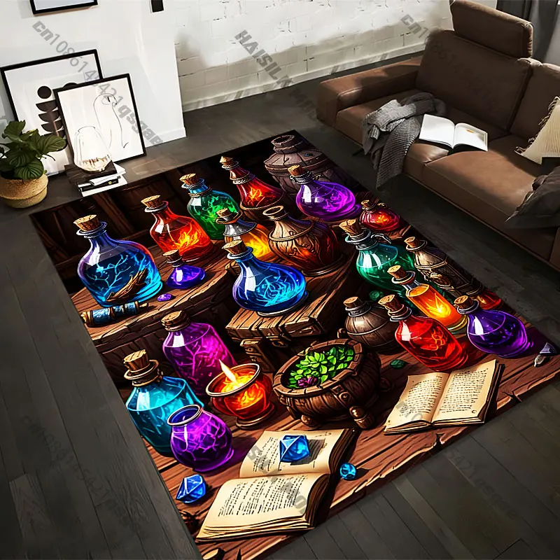 21 Sizes Magical potions and alchemy brewing Printed Area Rugs for Adult Yoga Mats Living Room Decor Personalized Doormat