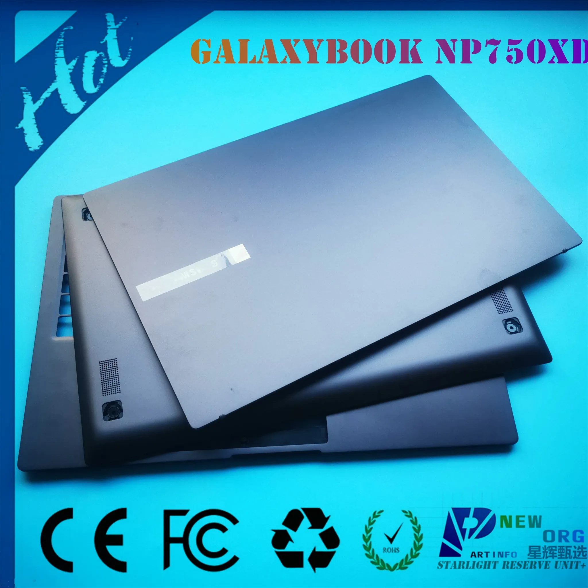 

NEW ORG Laptop CASE For SAMSUNG GALAXY BOOK NP750XDA NP750XDZ NP760XDA series LCD BACK COVER PALMREST BOTTOM BASE BLUE