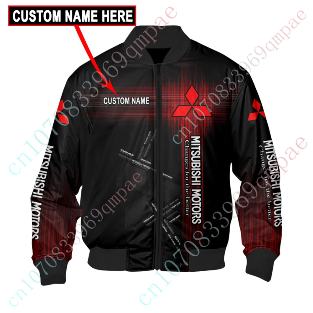 Mitsubishi Thick Coat Harajuku Parkas Windbreaker Bomber Jacket Techwear Baseball Uniform Jackets For Men's Clothing Custom Logo